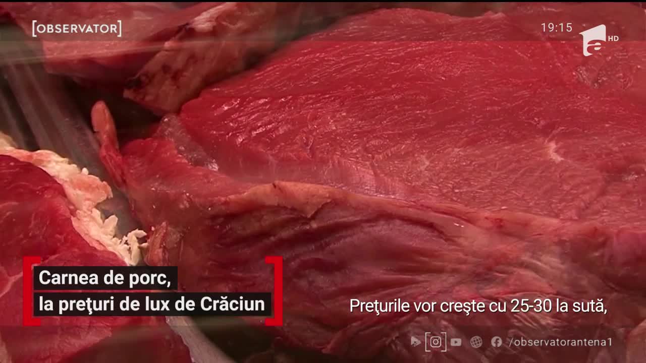 Se scumpește carnea de porc. Cât va costa masa de Crăciun