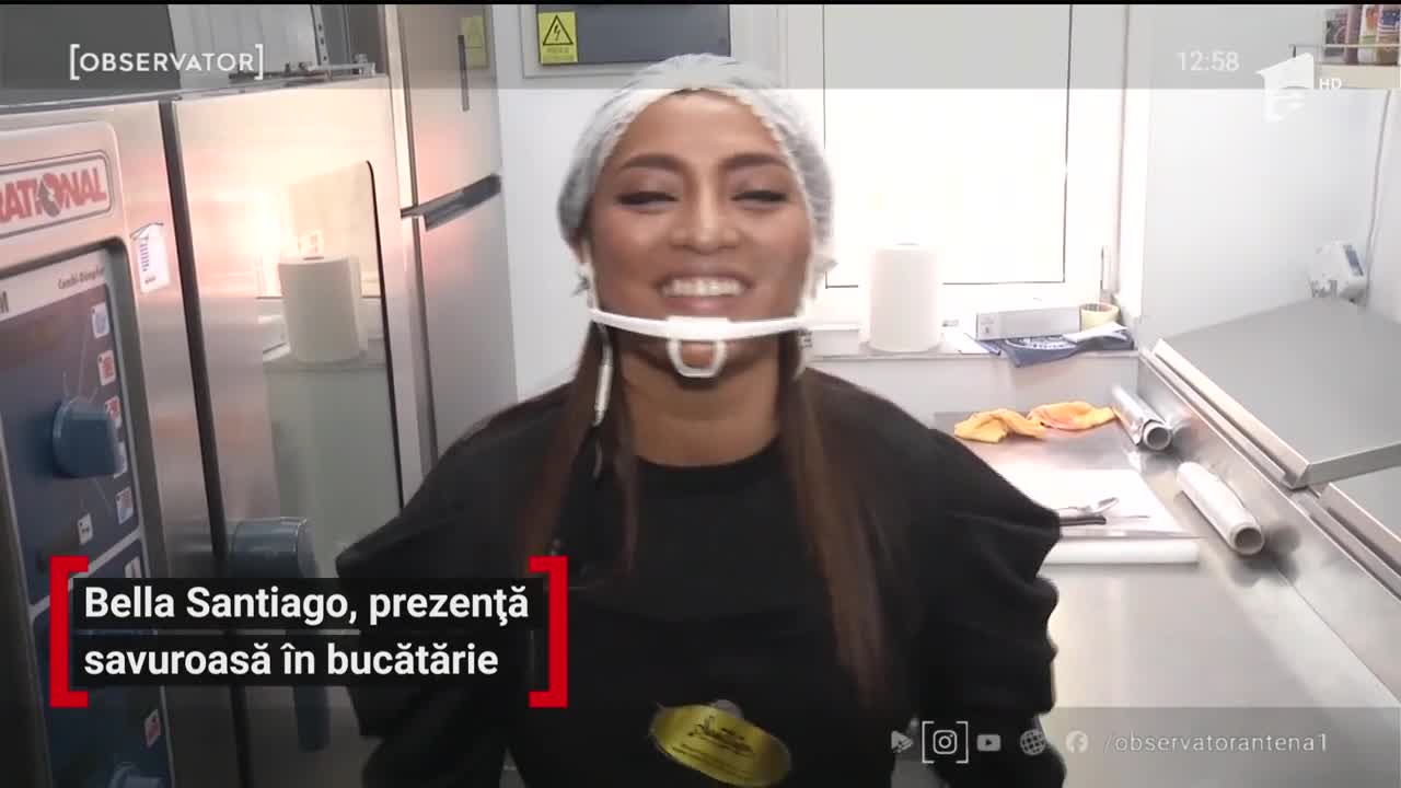 Bella Santiago, de pe scenă, în bucătărie. Artista ne-a pregătit un preparat delicios, în direct