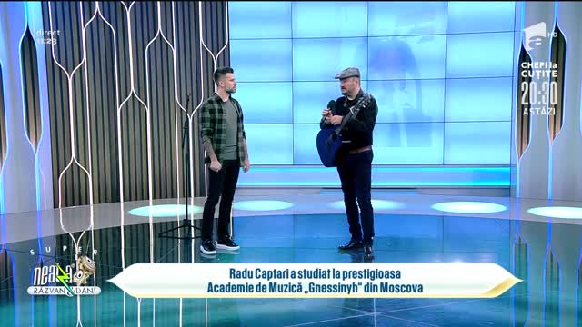 Radu Captari c&acirc;ntă piesa Serile Moscovei, la Neatza cu Răzvan și Dani
