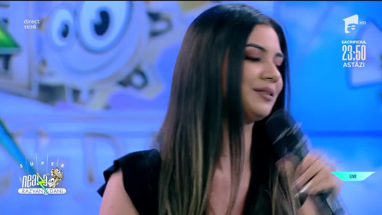 Andra Barangă, concurentă X Factor, c&acirc;ntă piesa Rather Me, la Neatza cu Răzvan și Dani