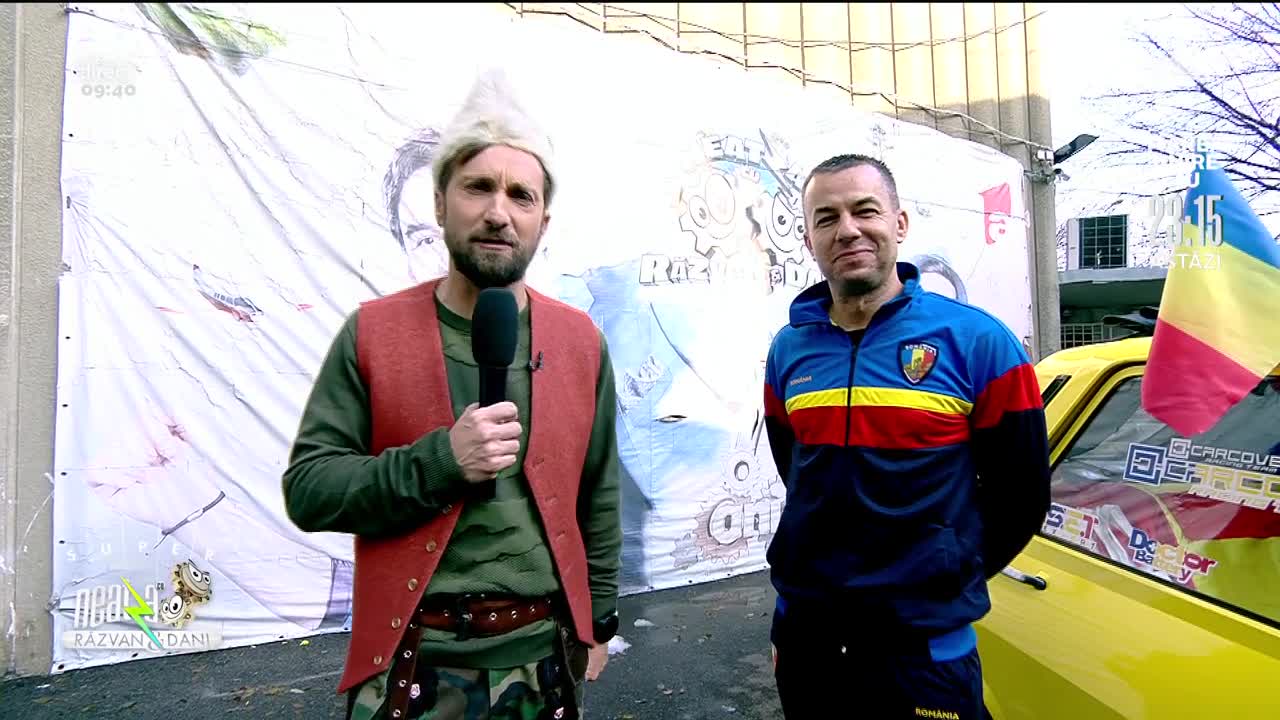 Ervin Koszta, orădeanul care și-a vopsit Dacia &icirc;n tricolor, &icirc;n direct, la Neatza cu Răzvan și Dani
