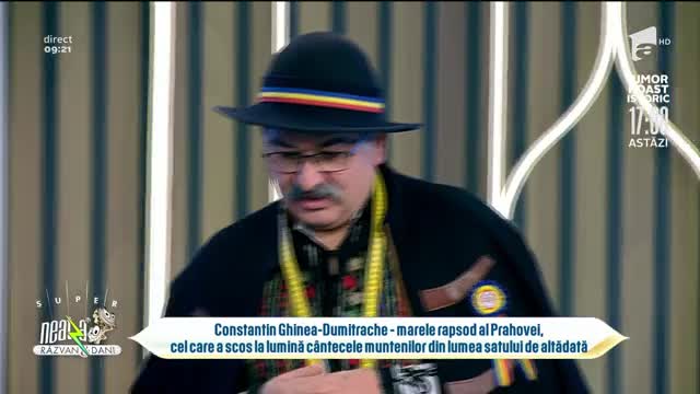 Constantin Ghinea-Dumitrache, marele rapsod al Prahovei, &icirc;n direct la Neatza cu Răzvan și Dani