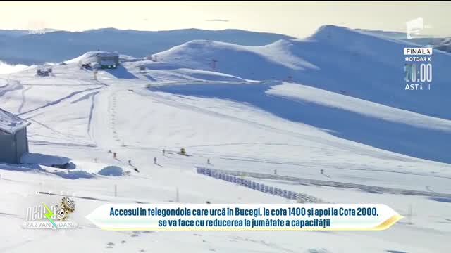 Se deschid p&acirc;rtiile din Sinaia. Mai puțini oameni &icirc;n instalațiile de transport pe cablu &icirc;nchise