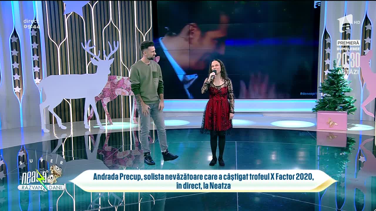 Andrada Precup, solista nevăzătoare care a c&acirc;știgat trofeul X Factor 2020, &icirc;n direct, la Neatza!