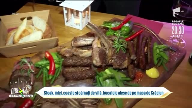 Steak, mici, coaste și c&acirc;rnați de vită, bucatele alese de pe masa de Crăciun
