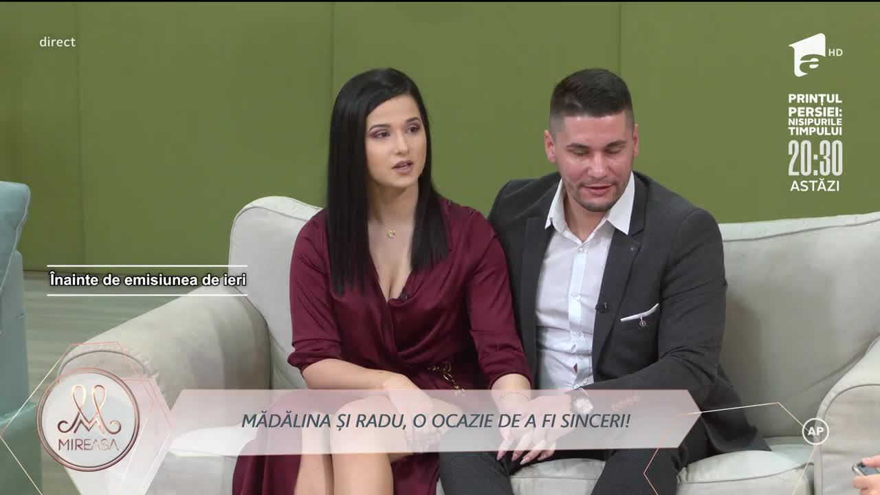 Mădălina și Radu, o ocazie de a fi sinceri!