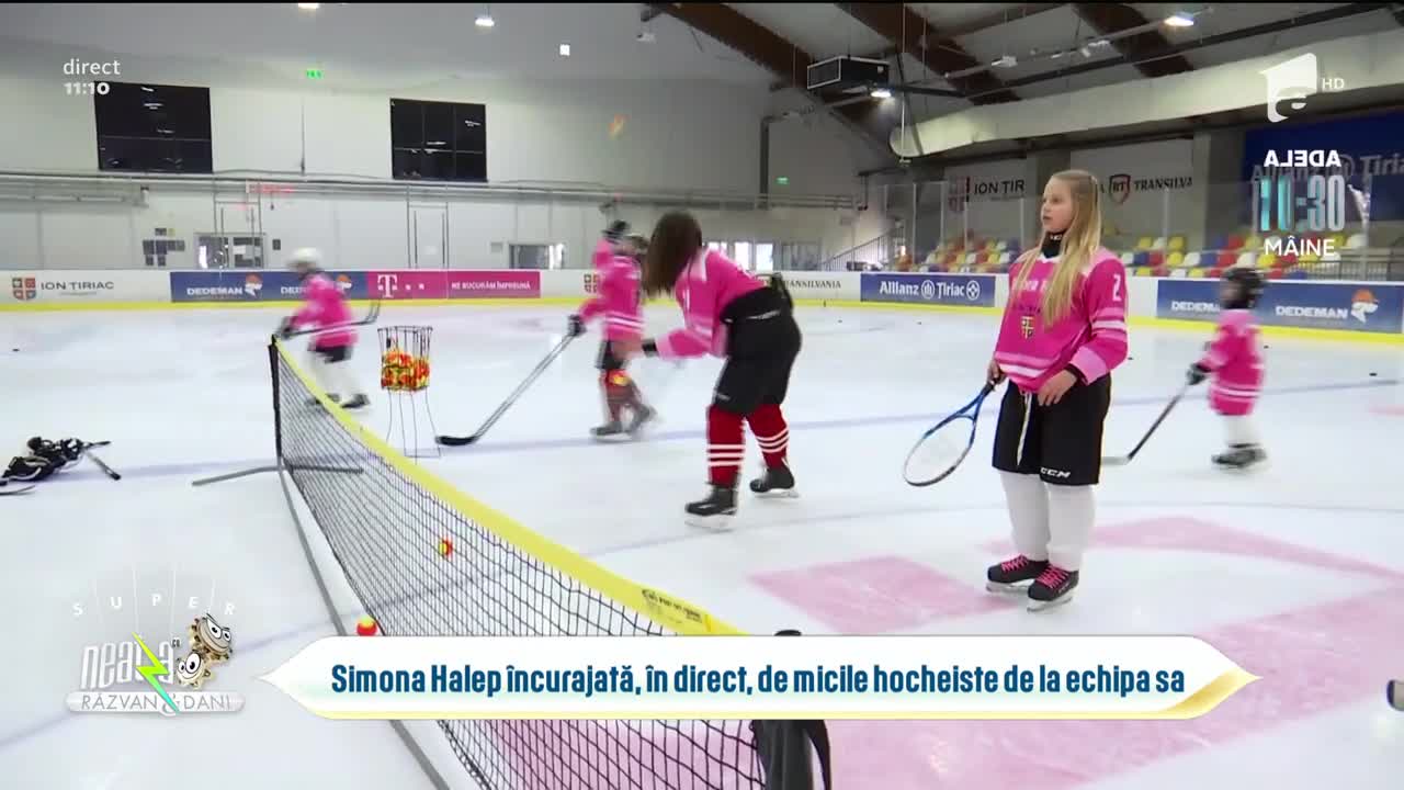 Simona Halep &icirc;ncurajată de echipa de hochei care &icirc;i poartă numele