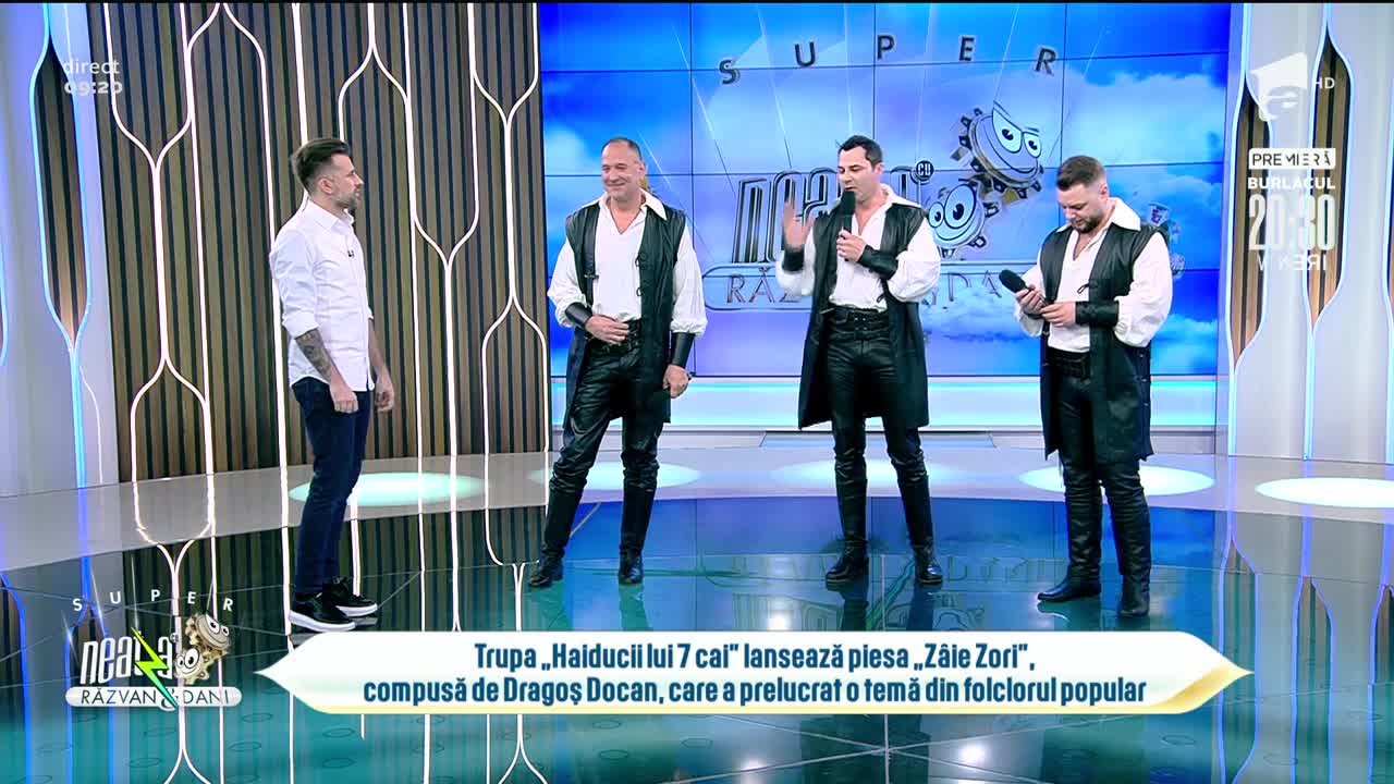 Haiducii lui 7 cai c&acirc;ntă piesa Zăie zori, la Neatza cu Răzvan și Dani