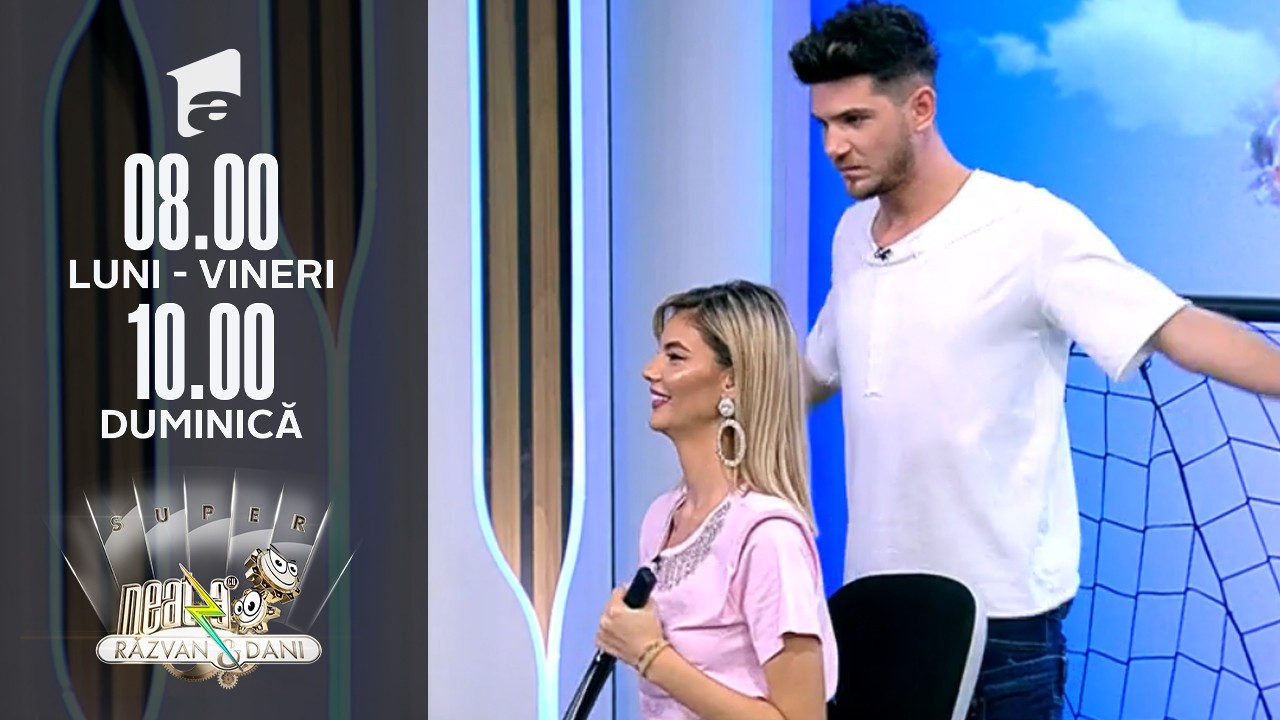 Hochei cu scaunul, cea mai tare provocare de la Neatza de Weekend! Ramona Olaru și Cuza de la Noaptea T&acirc;rziu fac cea mai bună echipă