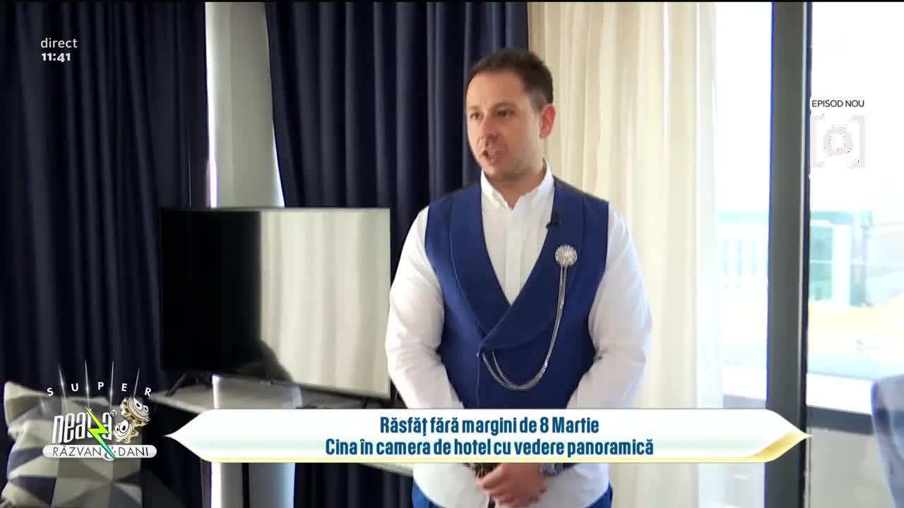 Răsfăț fără margini de 8 Martie. Cina &icirc;n camera de hotel cu vedere panoramică