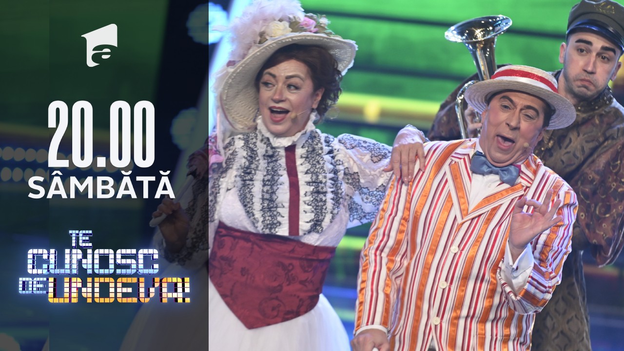 Adriana Trandafir și Romică Ţociu se transformă în Julie Andrews & Dick Van Dyke - "Supercalifragilisticexpialidocious", la Te cunosc de undeva!