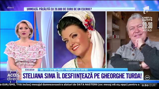 Celebra Steliana Sima a lansat o serie de acuzaţii la adresa lui Gheorghe Turda