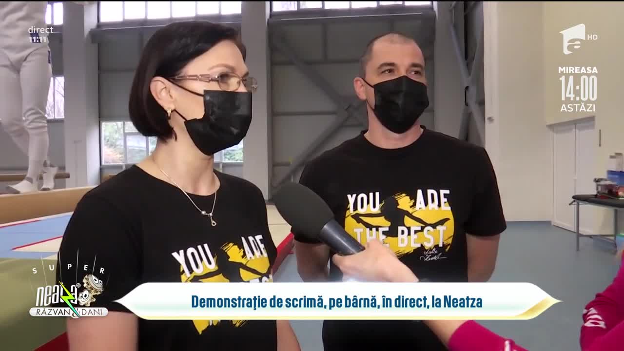 Demonstrație de scrimă pe b&acirc;rnă, la Neatza!
