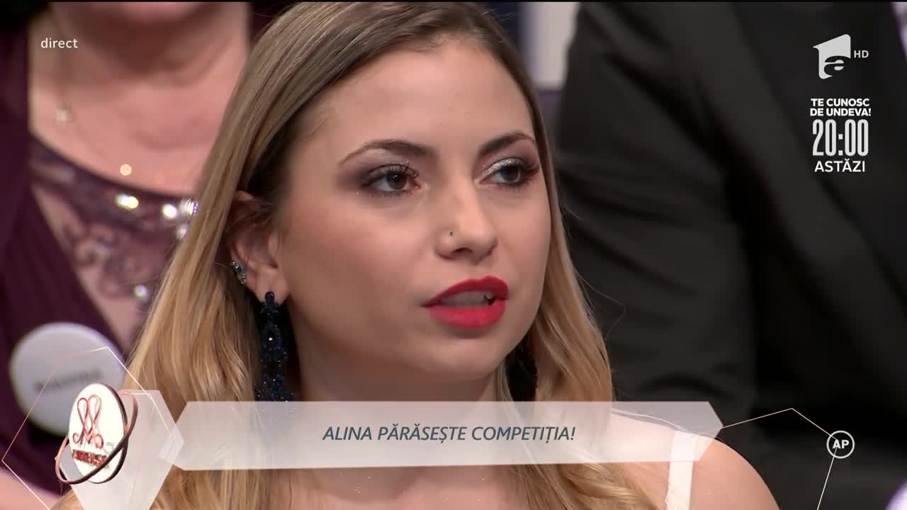 Alina este eliminată din casa Mireasa! Ultimele ei declarații