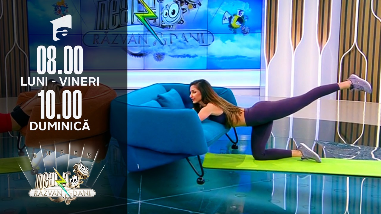 Antrenament pentru coapse și fesieri de pe canapeaua ta de acasă! Fitness cu Diana Stejereanu