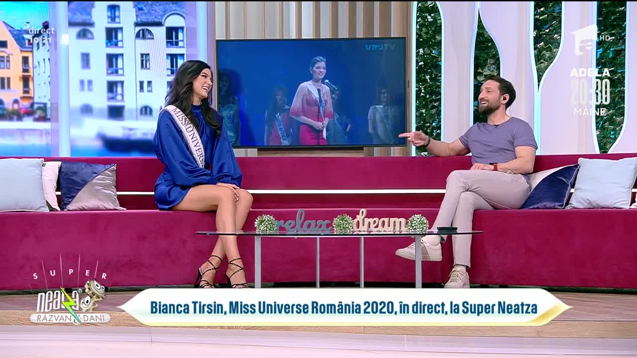 Bianca Tirsin, Miss Universe România 2020, în direct, la Super Neatza