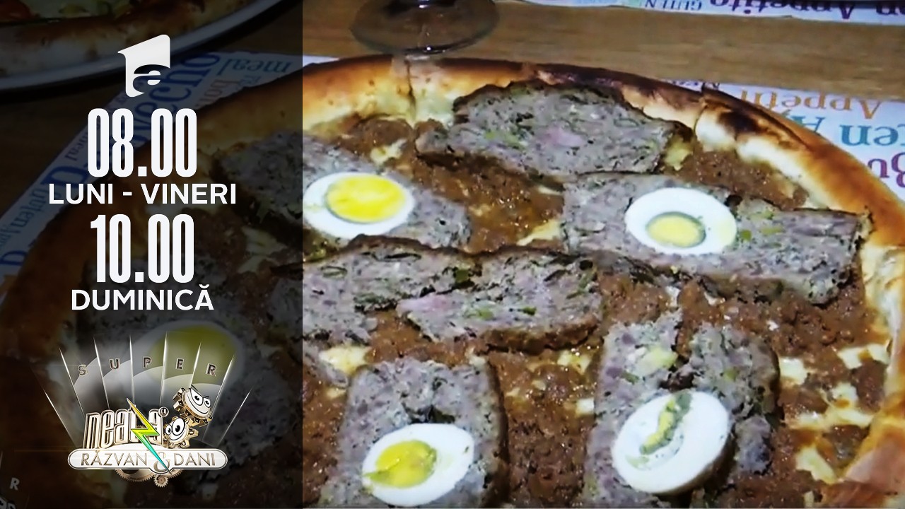 Pizza cu drob, preparatul special de pe masa de Paște