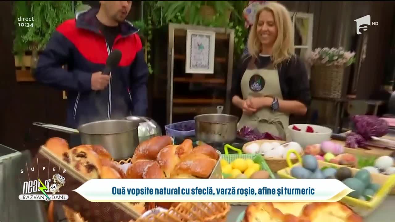 Sfecla, varza roșie, afinele și turmericul, vopseaua naturală pentru ouă