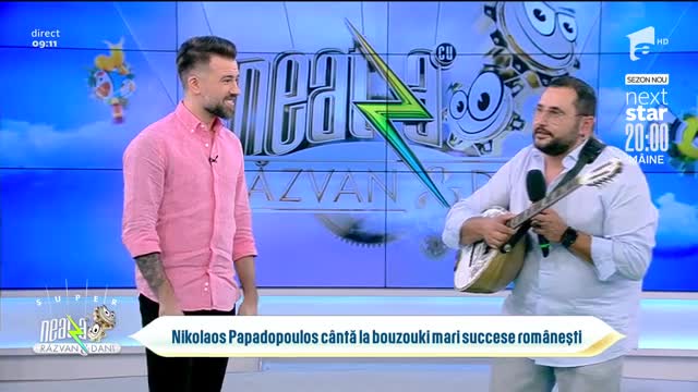 Nikolaos Papadopoulos c&acirc;ntă piesa Drumurile noastre, la Neatza cu Răzvan și Dani