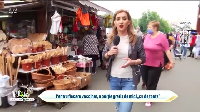 Centru de vaccinare &icirc;n Piață Obor. Cine se imunizează primește o porție de mici