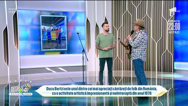 Ducu Bertzi c&acirc;ntă piesa Ziua ta, la Neatza cu Răzvan și Dani