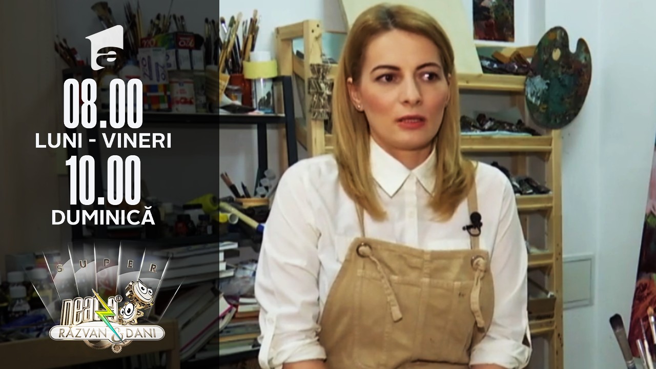 Super Neatza, 26 iulie 2021. Sabina Legănaru nu a renunțat la pasiunea pentru pictură, chiar dacă a terminat matematică-informatică