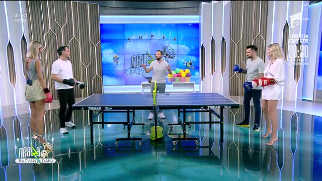 Super Neatza, 27 iulie 2021. Provocarea ”Box-pong”. Iată cine a câștigat jocul de ping-pong cu mănuși de box!