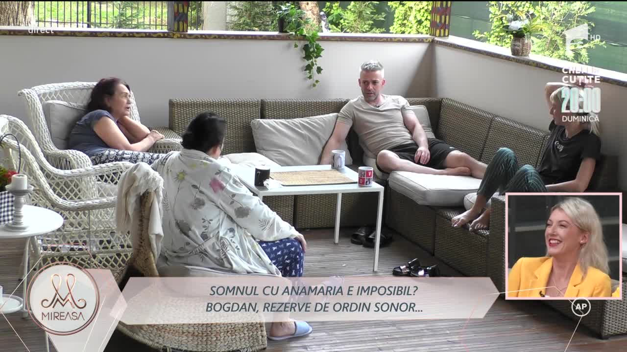 Mireasa, 27 iulie 2021, sezonul 3. Somnul Anamariei, subiect de discuție. Bogdan: Trebuie să meargă la doctor