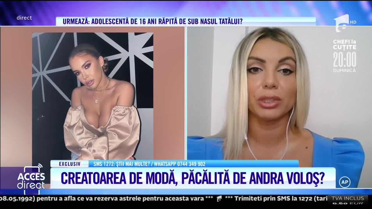 Acces Direct, 11 august 2021. Creatoarea de modă Monica Stoica, acuzată că ar fi ameninţat-o pe Andra Voloş!