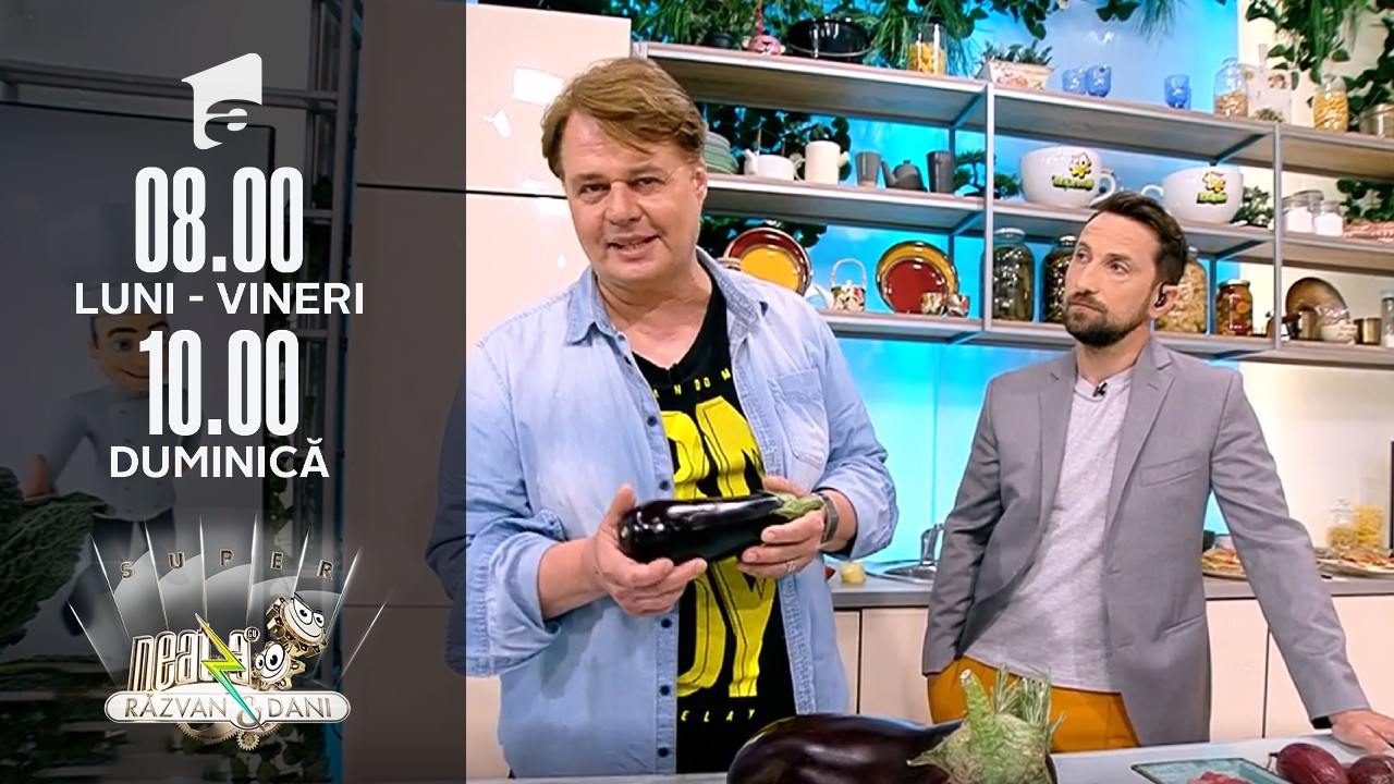 Super Neatza, 13 septembrie 2021, rețeta lui Vladuț: Vinete îmbrățișate