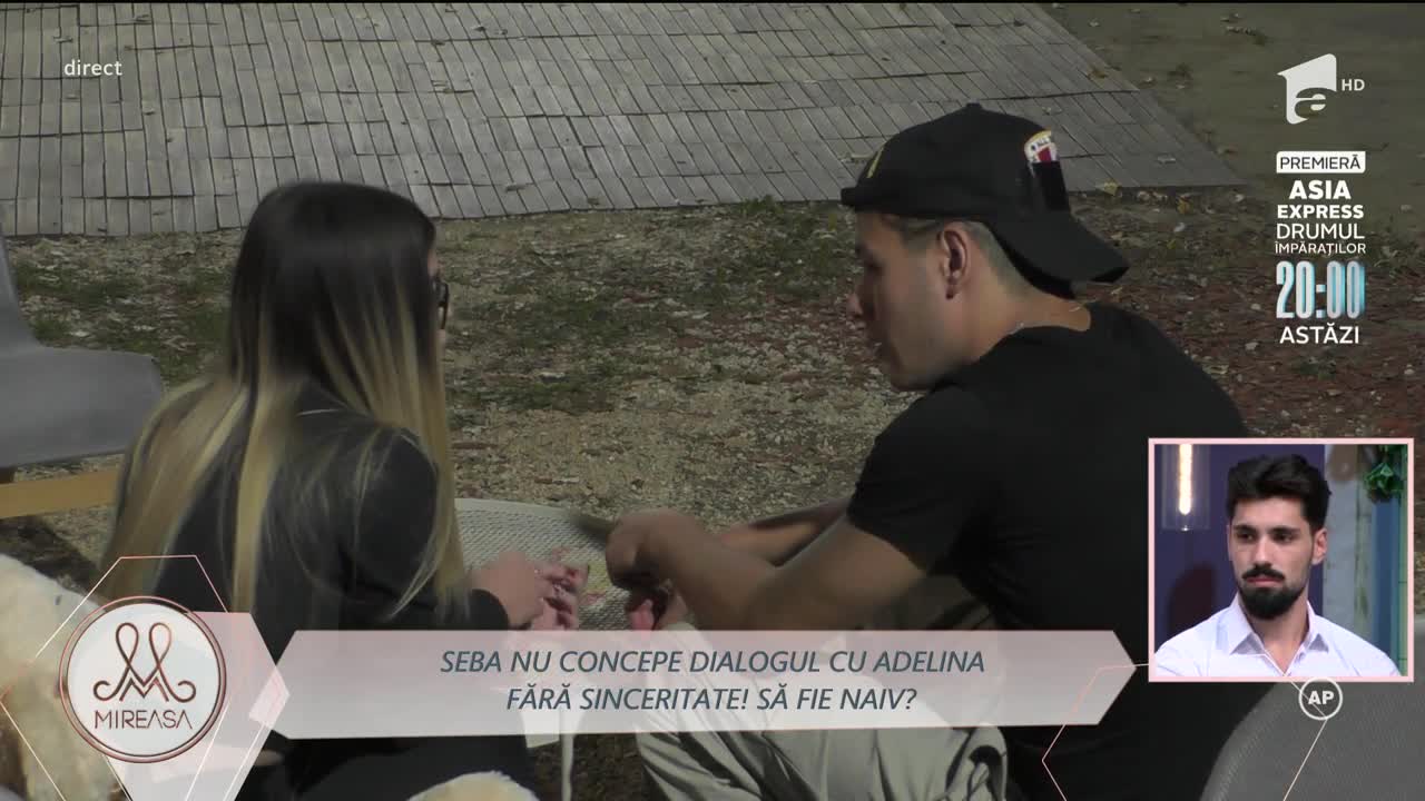 Gala Mireasa sezonul 4, 18 septembrie 2021. Seba, către Adelina: Îmi e foarte frică să nu ai un alt scop aici