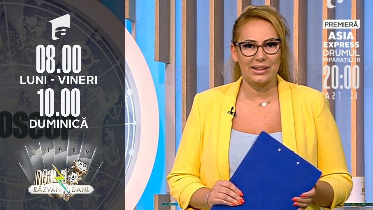 Neatza de Weekend, 19 septembrie 2021. Horoscop cu Bianca Nuțu: Gemenii pot avea parte de ceva neprevăzut