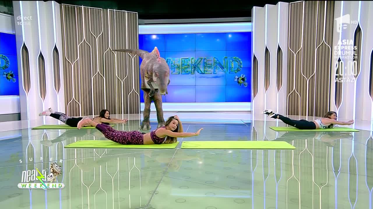 Neatza de Weekend, 26 septembrie 2021. Fitness cu Diana Stejereanu și dinozaurul Rexy!!
