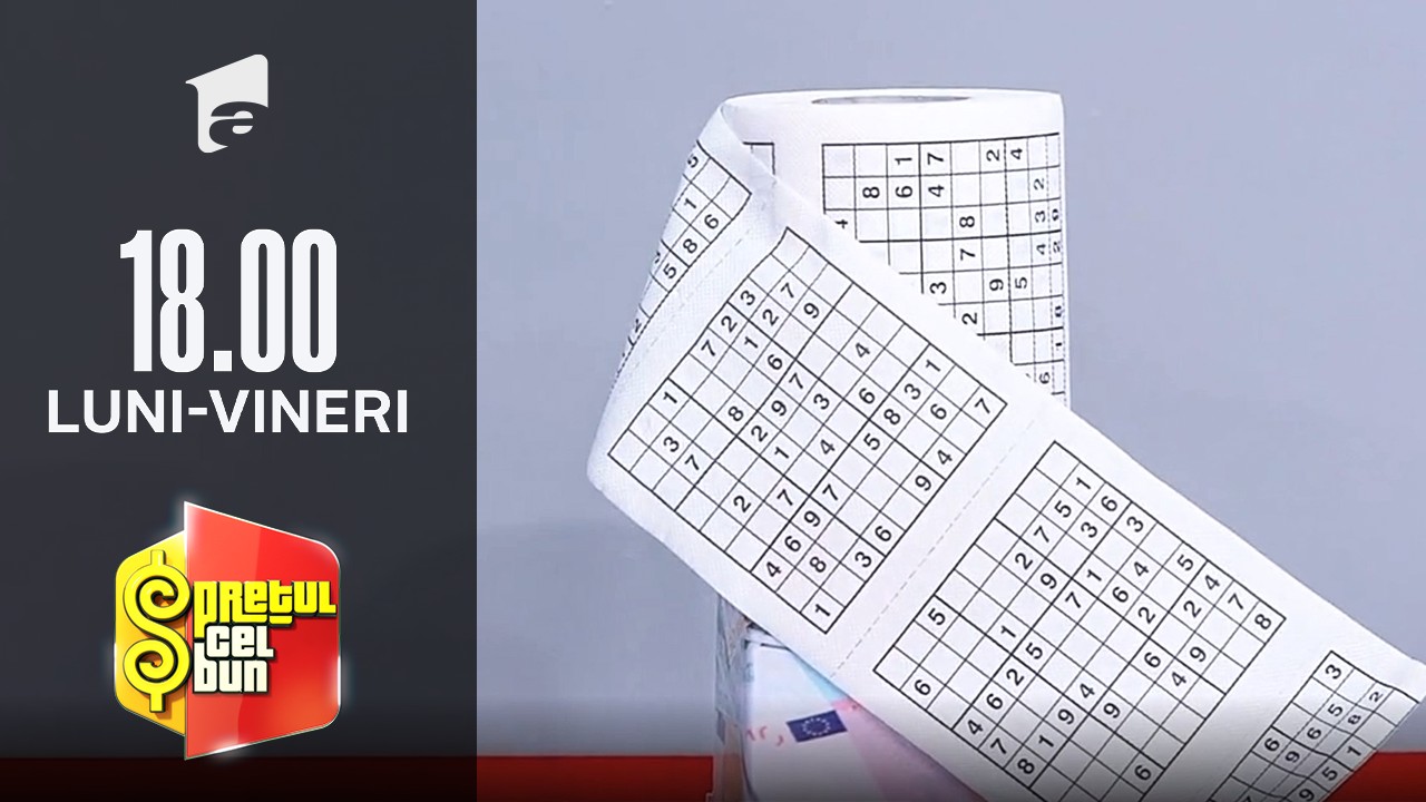 Preţul cel bun sezonul 1, 8 octombrie 2021. Care este prețul cel bun al unei h&acirc;rtii igienice cu imprimeu de Sudoku!