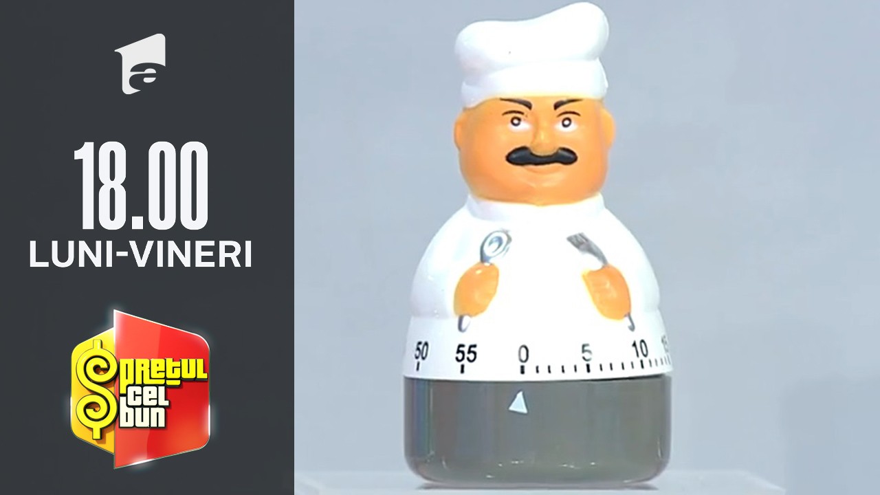 Preţul cel bun sezonul 1, 10 octombrie 2021. Liviu V&acirc;rciu a comparat un timer de gătit cu chef Cătălin Scărlătescu