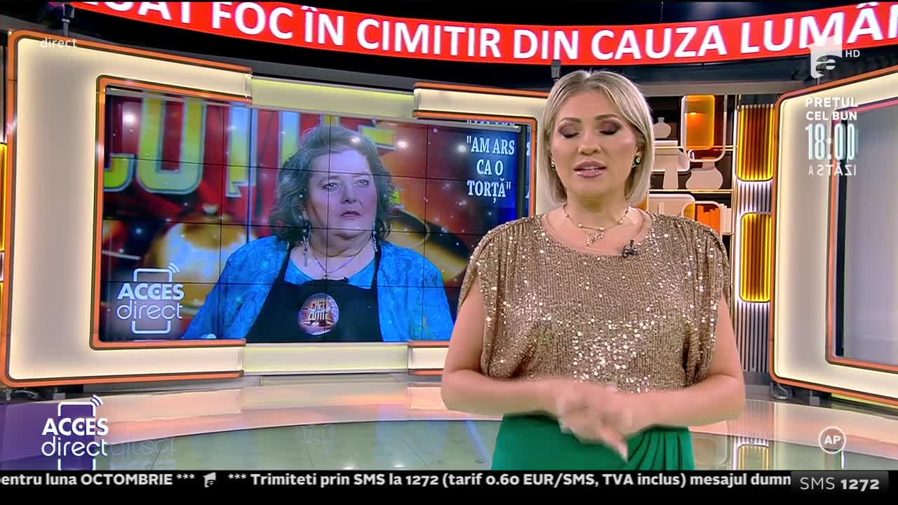 Acces Direct, 18 octombrie 2021. Actrița Doina Ghițescu a ars ca o torță în cimitir