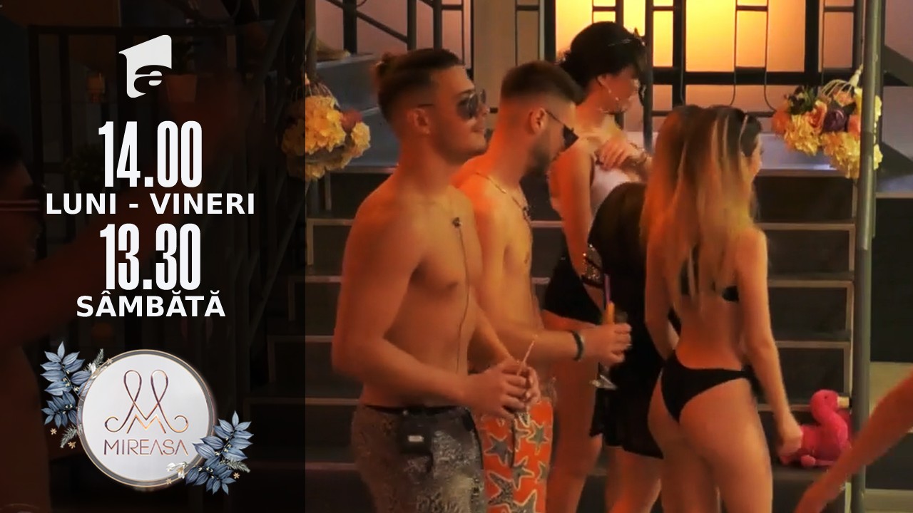 Mireasa Sezonul 4, 18 octombrie 2021. Petrecere ca pe plajă la maul mării. Concurenții au renunțat la haine!