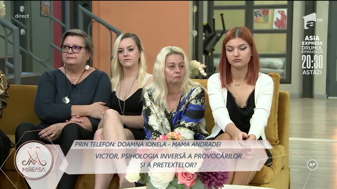 Mireasa Sezonul 4, 27 octombrie 2021. Doamna Ioana, mama Andradei: Victor trebuie s-o susțină