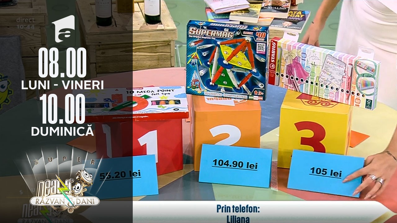 Super Neatza, 1 noiembrie 2021. Liliana a c&acirc;știgat un joc pentru copii la "Prețul cel bun"