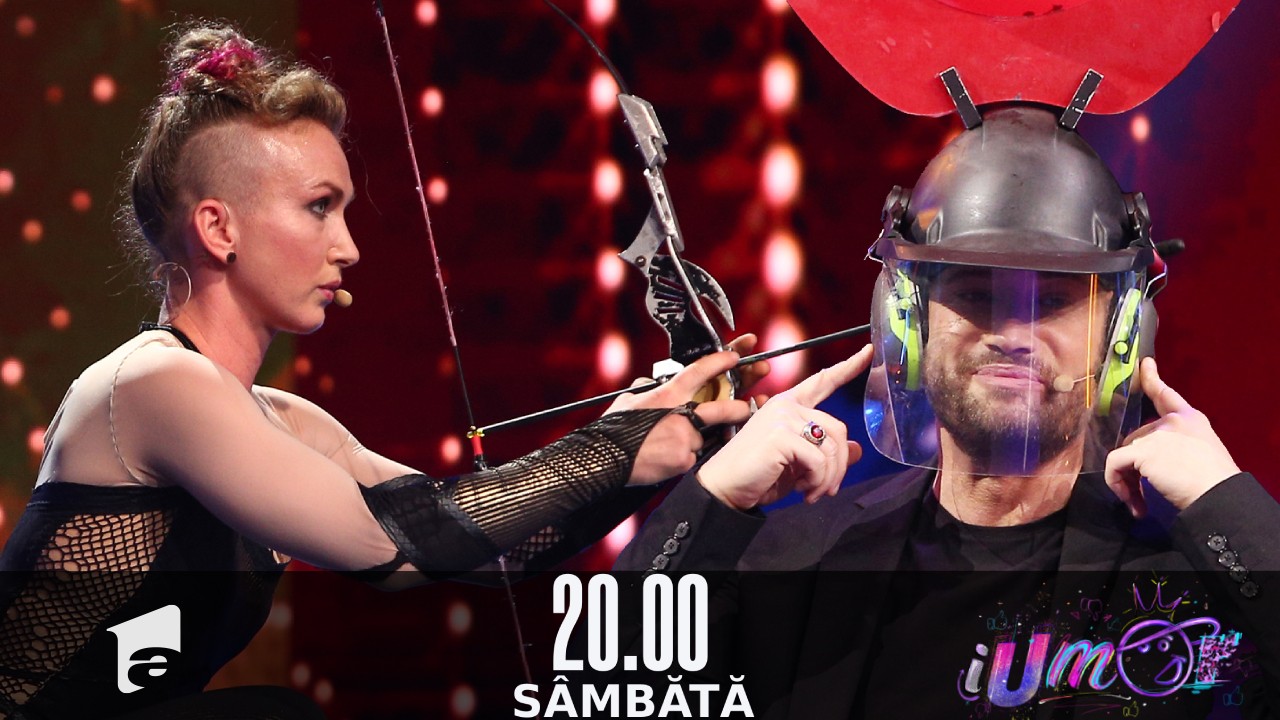 iUmor Sezonul 11, 13 noiembrie 2021. Mihai Bendeac, lovit cu o săgeată &icirc;n zona capului! Sara Twister, număr periculos