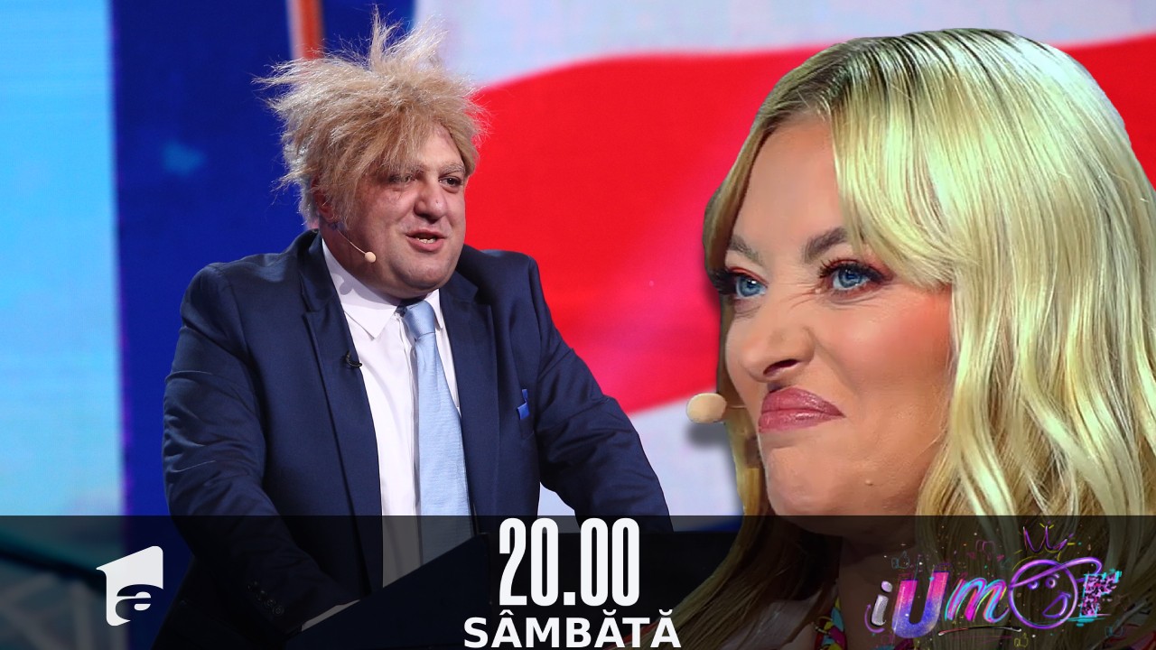 iUmor Sezonul 11, 27 noiembrie 2021. Gabi Costin l-a interpretat pe Boris Johnson, pe scena iUmor