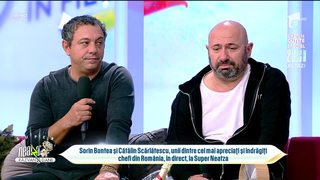 Super Neatza, 29 noiembrie 2021. Sorin Bontea și Cătălin Scărlătescu, în platoul de la Neatza, în zi de sărbătoare