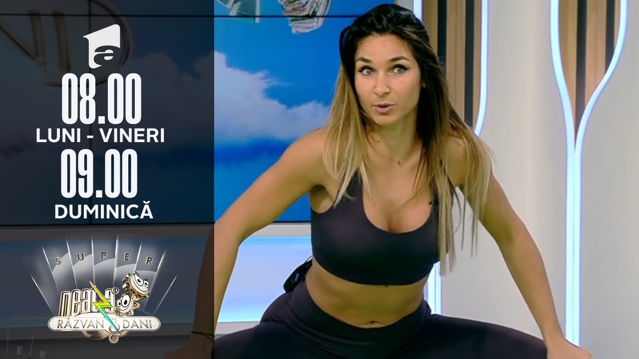 Super Neatza, 10 februarie 2022. Fitness cu Diana Stejereanu: Antrenament cardio pentru tot corpul