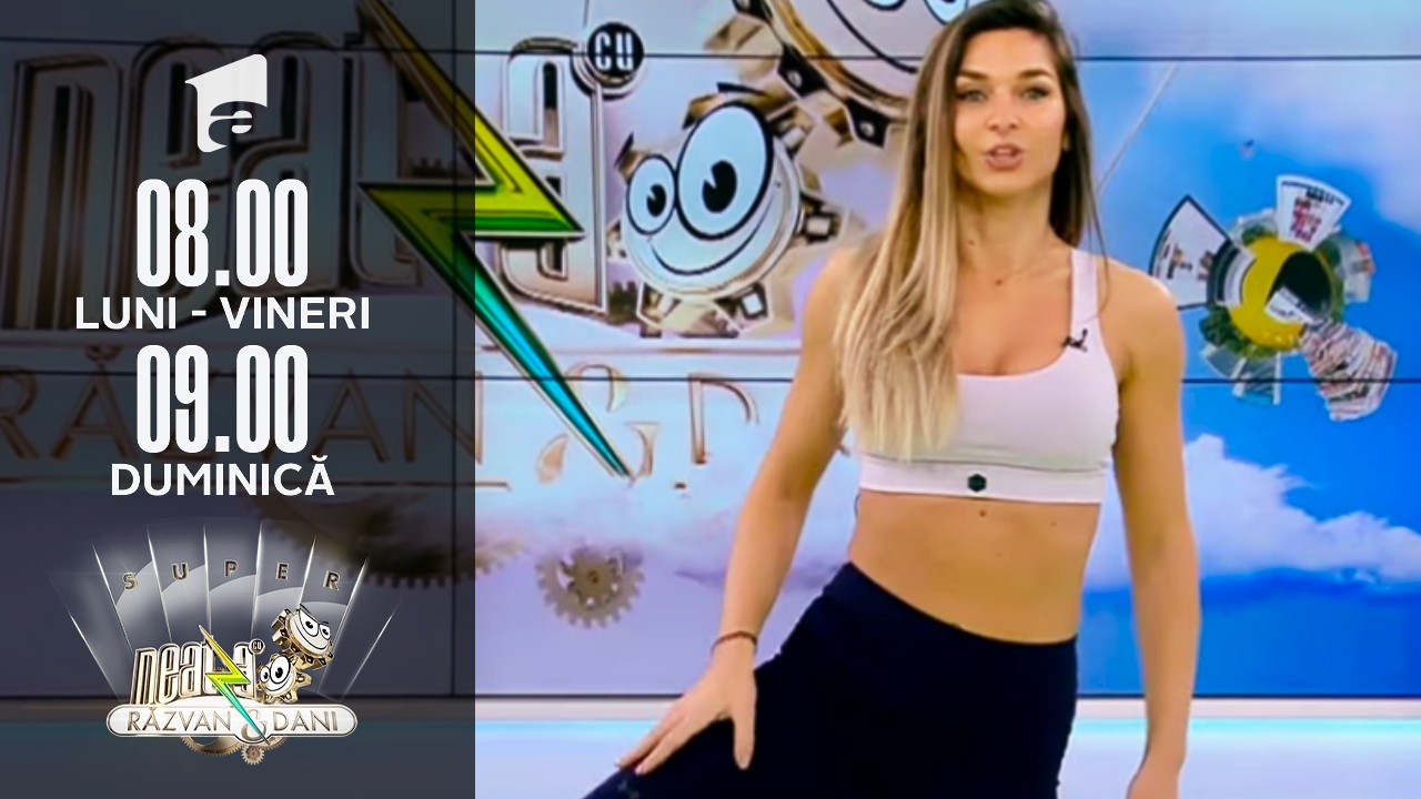 Super Neatza, 17 martie 2022. Fitness cu Diana Stejereanu! Antrenament pentru coapse și abdomen, cu ajutorul benzii elastice