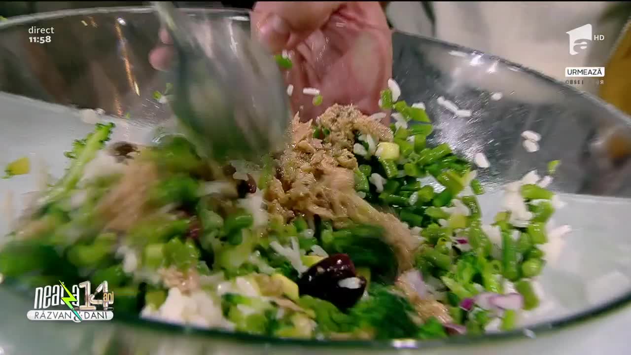 Super Neatza, 3 mai 2022. Rețeta lui Nicolai Tand: Salată de orez cu ton și legume