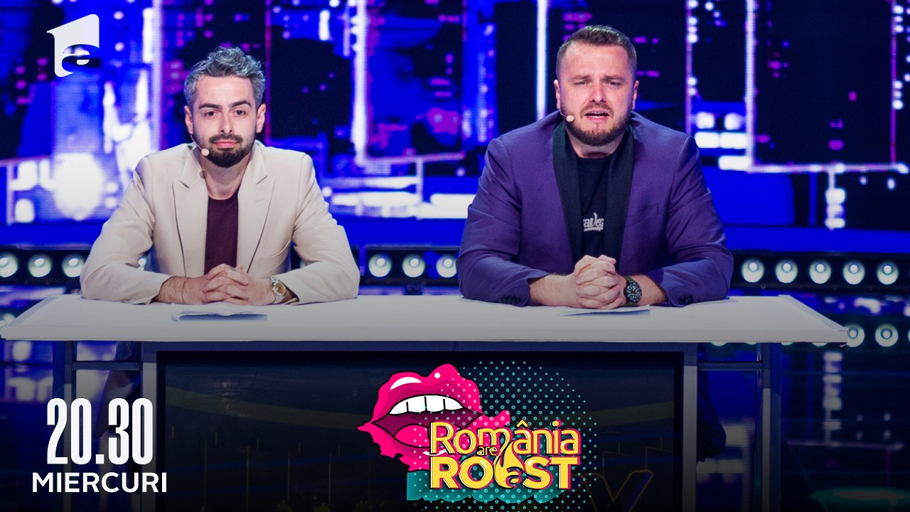 România are Roast sezonul 1, episodul 5, din 8 iunie 2022. Nelu Cortea și Radu Bucălae citesc știrile cu accent ardelenesc