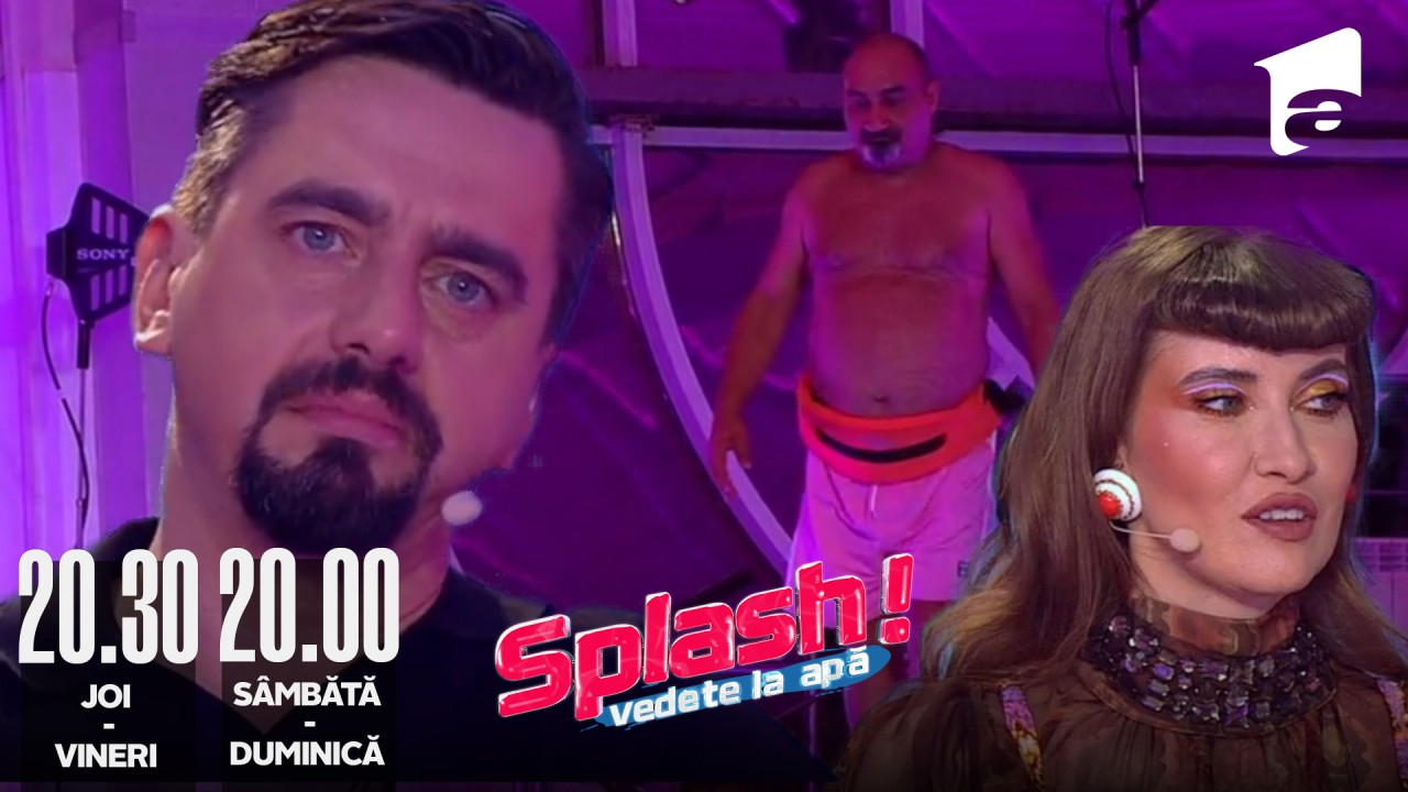 Splash! Vedete la apă episodul 3 din 13 august 2022. Gabi Jugaru a sărit de la un metru
