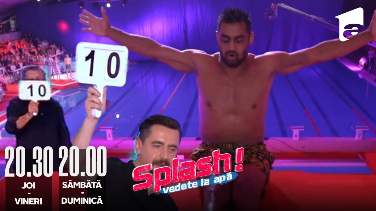 Splash! Vedete la apă episodul 4 din 14 august 2022. Bănel Nicoliță a sărit pe spate de la cinci metri