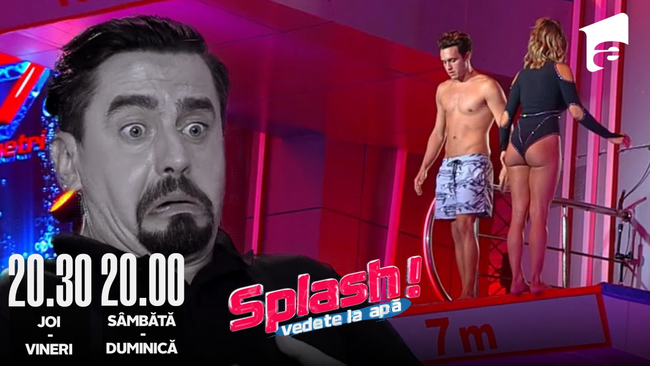 Splash! Vedete la apă episodul 8 din 21 august 2022. Natalia Mateuț și Francesco Paglieri au sărit în sincron de la 7 metri