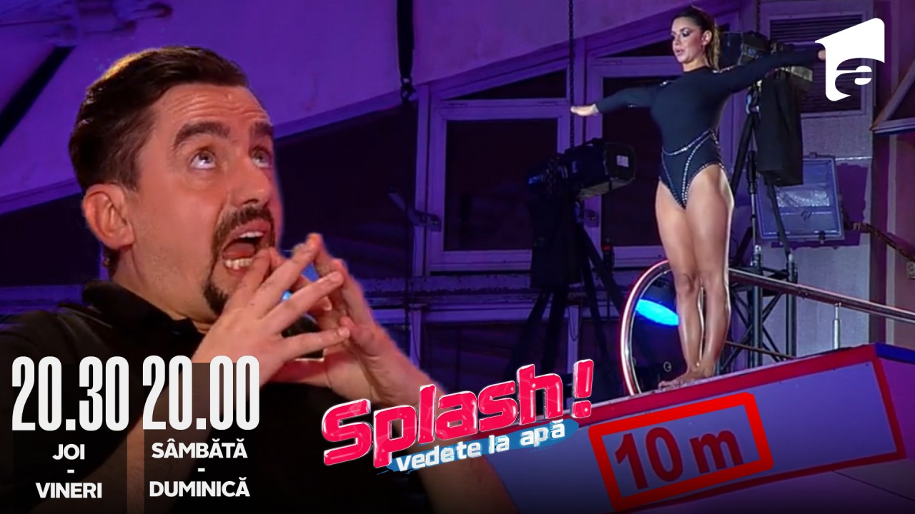 Splash! Vedete la apă episodul 8 din 21 august 2022. Natalia Mateuț a sărit de la 10 metri